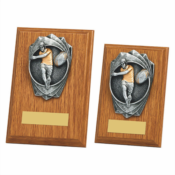 Rugby Player Male Wood Trophy 1656