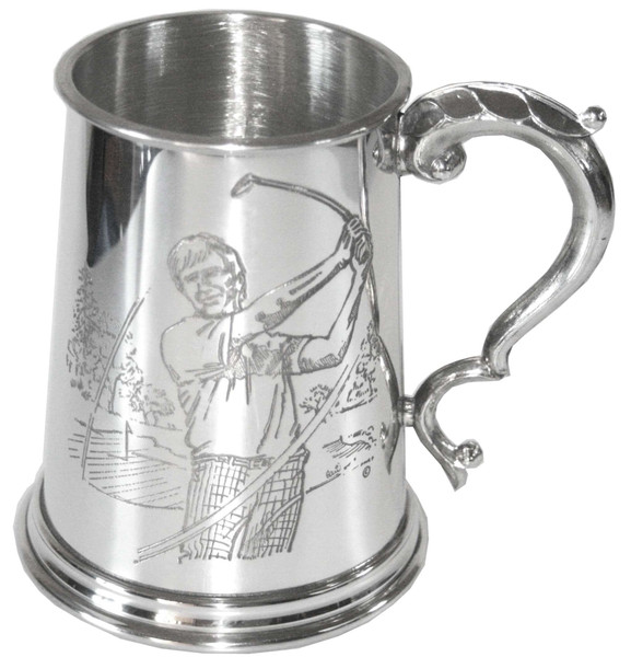 1pt Golf Pewter Tankard