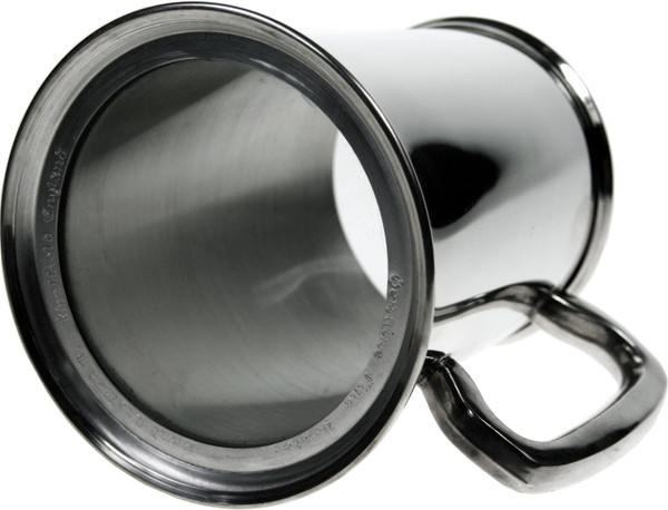 1pt Plain Glass Base Pewter Tankard