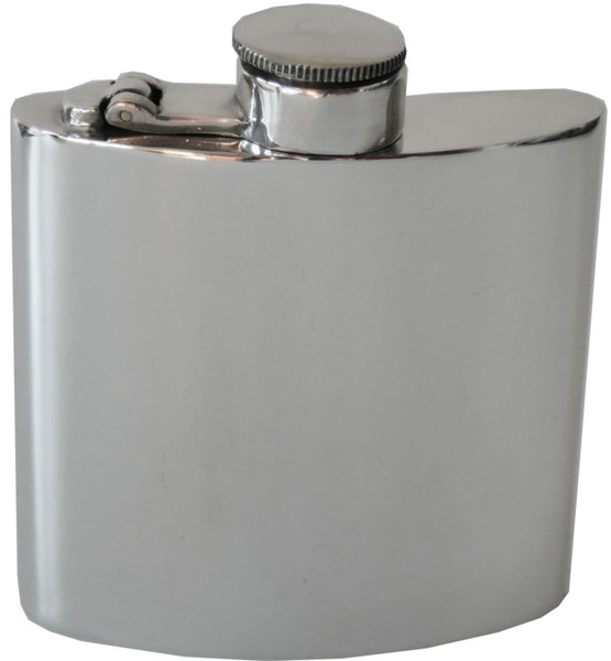 6oz Plain Kidney Hip Flask Captive Top