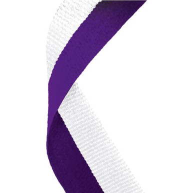 Iwd Ribbons Purple & White Ribbon - Awards Engraving