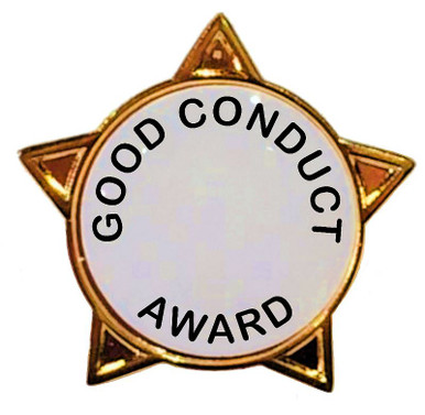 GOOD CONDUCT AWARD - STAR Lapel Badge - Awards Engraving