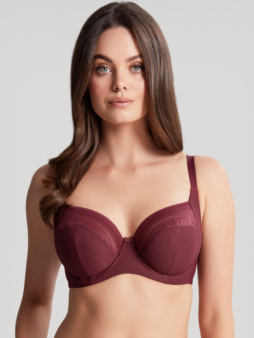 Serene Full Cup Bra in dark cherry front view