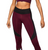 Red Wine Sports leggings by brazzinga, front view