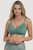 Emma wirefree bra in moss closeup front view