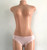 Pink Dot  cotton & lace Brazilian panties front view