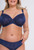 Wonderfully Vibe Full Cup Bra in Navy close up front view