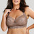 Embrace wirefree lace bra in fawn front view