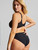 Eden high waist brief in black full back view