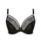 Valentina Luxe Bra in black front view of cutout