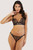 Pippa Black Deco Embroidered Caged Plunge Bra