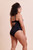 Sunset Palm Reversible Non-Wired Multiway Swimsuit back view in black