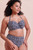 Wild Horizon Bandeau Strapless Multiway Bikini Top with high waist bottom front view with straps