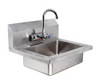 FABRICATED HAND SINK WITH 4″ GOOSENECK FAUCET AND DRAIN BASKET