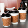 Black Hot Paper Cup Travel Lid-1000/CASE-10, 12, 16, and 20 oz. 