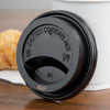 Black Hot Paper Cup Travel Lid-1000/CASE-10, 12, 16, and 20 oz. 