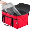 Food Delivery Bag / Pan Carrier-Red Insulated Nylon 