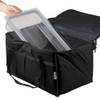 Food Delivery Bag / Pan Carrier with Foam Freeze Pack Kit-Black Insulated Nylon 