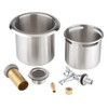 Dipper Well Bowl and Faucet Set 7 1/8"