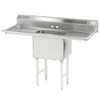 1 POT SINK WITH 2 DRAIN BOARDS NEW 18"X18"11" TUB - 54"W