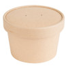 Kraft Compostable Paper Soup / Hot Food Cup with Vented Lid - 250/Case-Eco 8 oz. 
