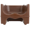 Dual Height Plastic Booster Seat with Strap-BROWN