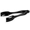Black Disposable Plastic Tongs - 36/Case-10 1/2" 
