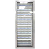 Classic Plus 30" x 72" Walk-In Freezer Merchandiser Door with Shelving - Anodized Satin Silver, Right Hinge-Styleline CL3072-LT 