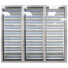  Classic Plus 30" x 80" Walk-In Freezer Merchandiser Doors with Shelving - Satin Black-Styleline CL3080-LT, Right Hinge - 3/Set