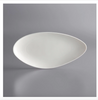 13" x 6 1/4" Cream White Slim Triangle Coupe Porcelain Plate - 12/Case