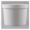 White Paper Frozen Yogurt / Food Cup with Paper Lid - 100/Case-1/2 Gallon 