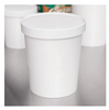 Paper Double-Wall Frozen Yogurt / Food Cup with Paper Lid - 250/Case-1 Qt. White 