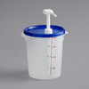 Condiment Pump Kit with 1 oz. Pump & 4 Qt. Blue Lid