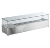 BUY | SHOP | 59" Refrigerated Topping Rail 6-Pan Capacity with Sneeze Guard - 41937