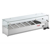 BUY | SHOP | 59" Refrigerated Topping Rail 6-Pan Capacity with Sneeze Guard - 41937