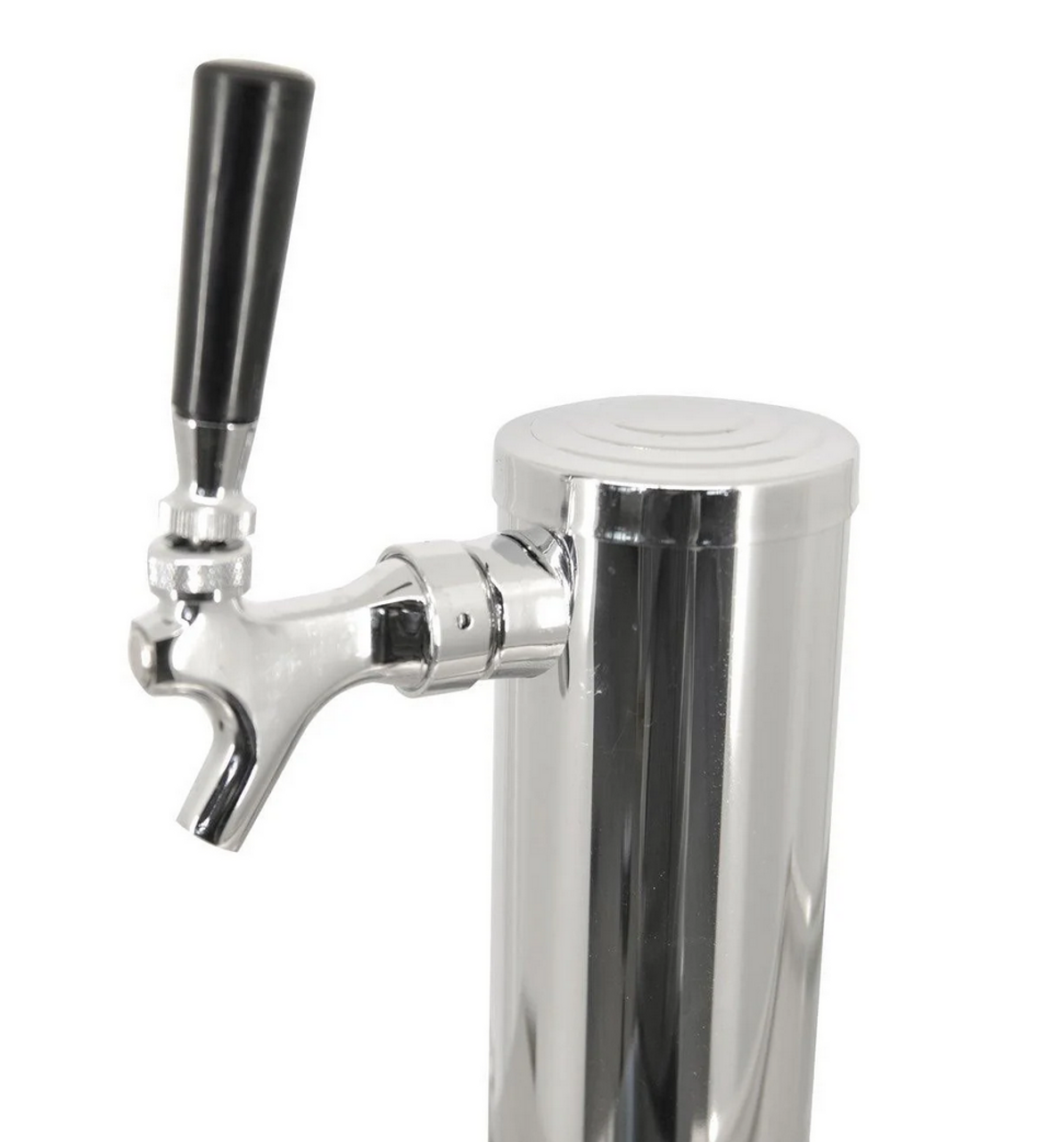 BUY | SHOP | 73” 3-Keg Solid Black Beer Dispenser With 2 Taps - 50065 (50065) (view)