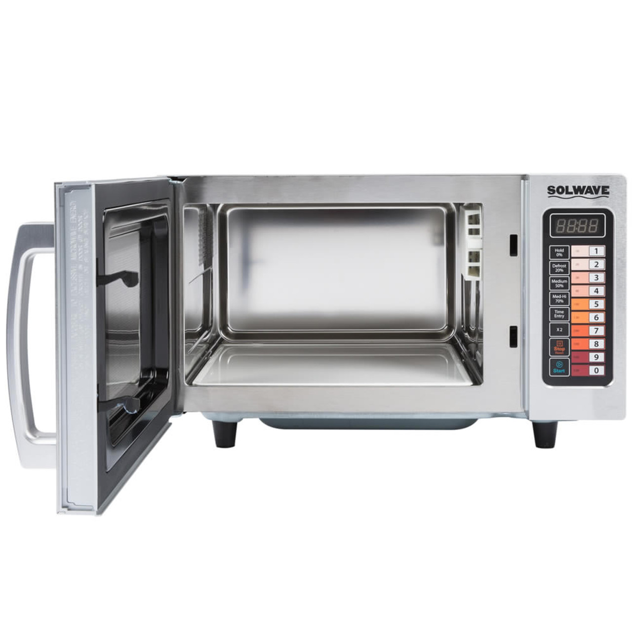 Stainless Steel Commercial Microwave with Push Button Controls - 120V, 1000W-Solwave MW1000SS 