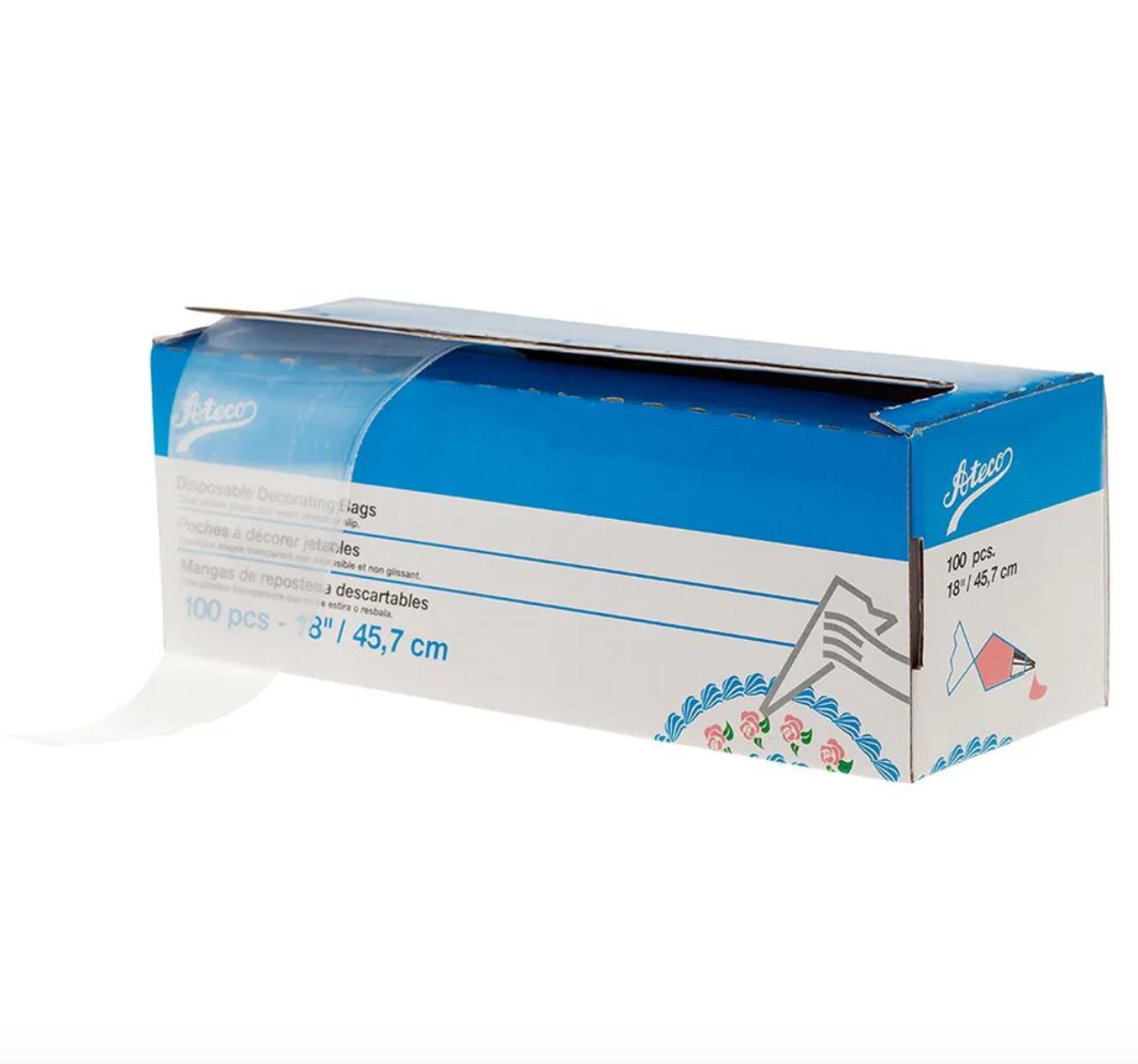 Pastry Bag - 100 / Roll-18" Disposable -ATECO 4718
