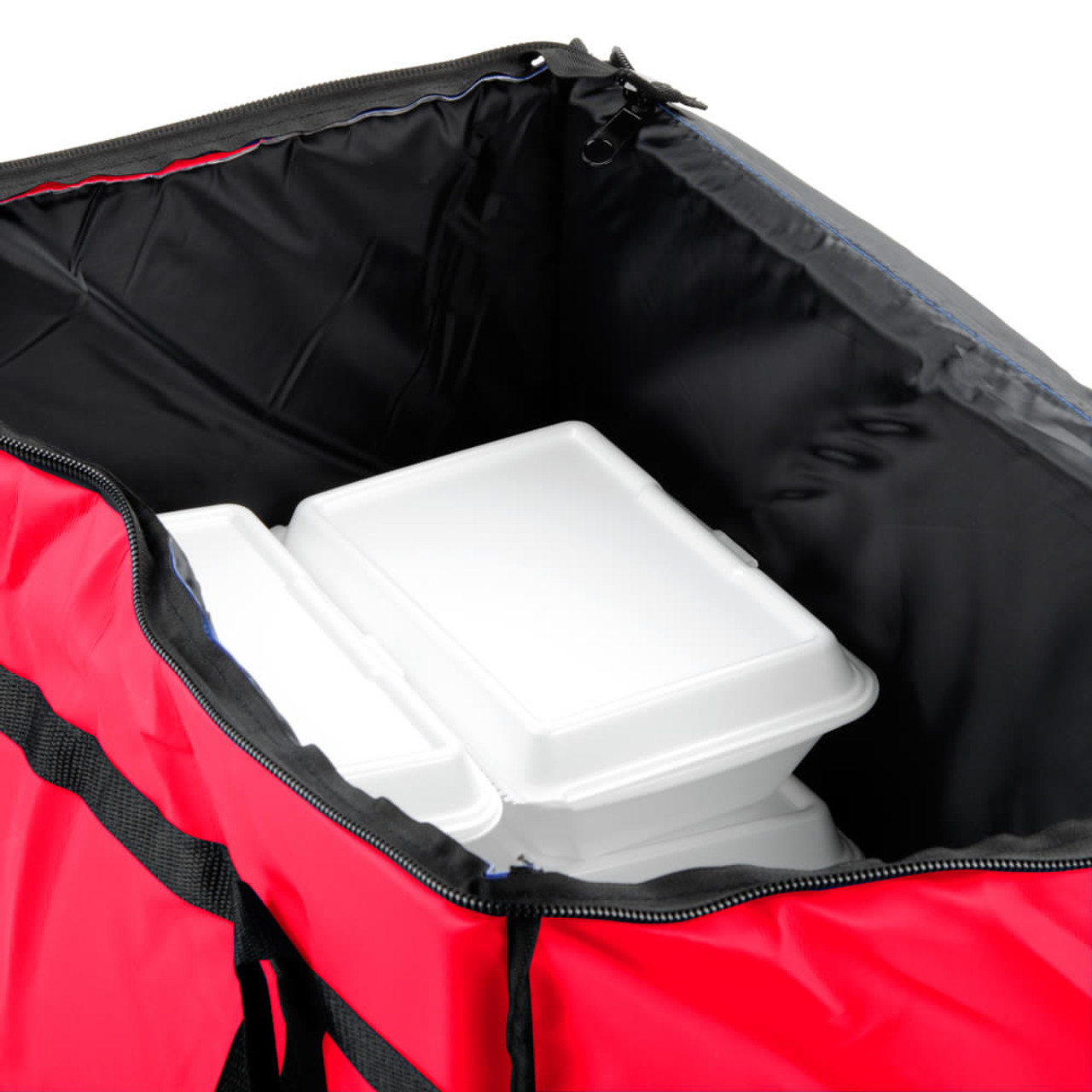 Food Delivery Bag / Pan Carrier-Red Insulated Nylon 