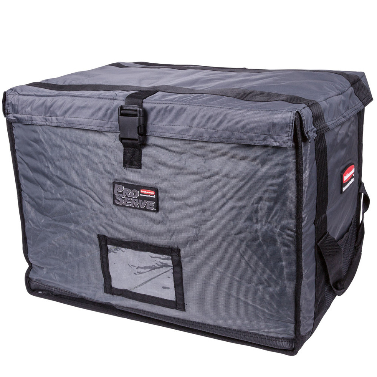 Top Load Full Size Food Pan Carrier-Gray Insulated Nylon  