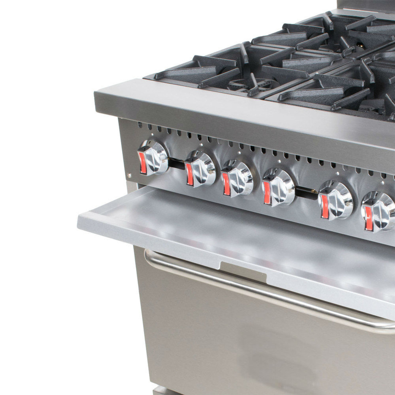 Cooking Performance Group S60-G24-N Natural Gas 6 Burner 60 Range with 24  Griddle and 2 Standard Ovens - 280,000 BTU