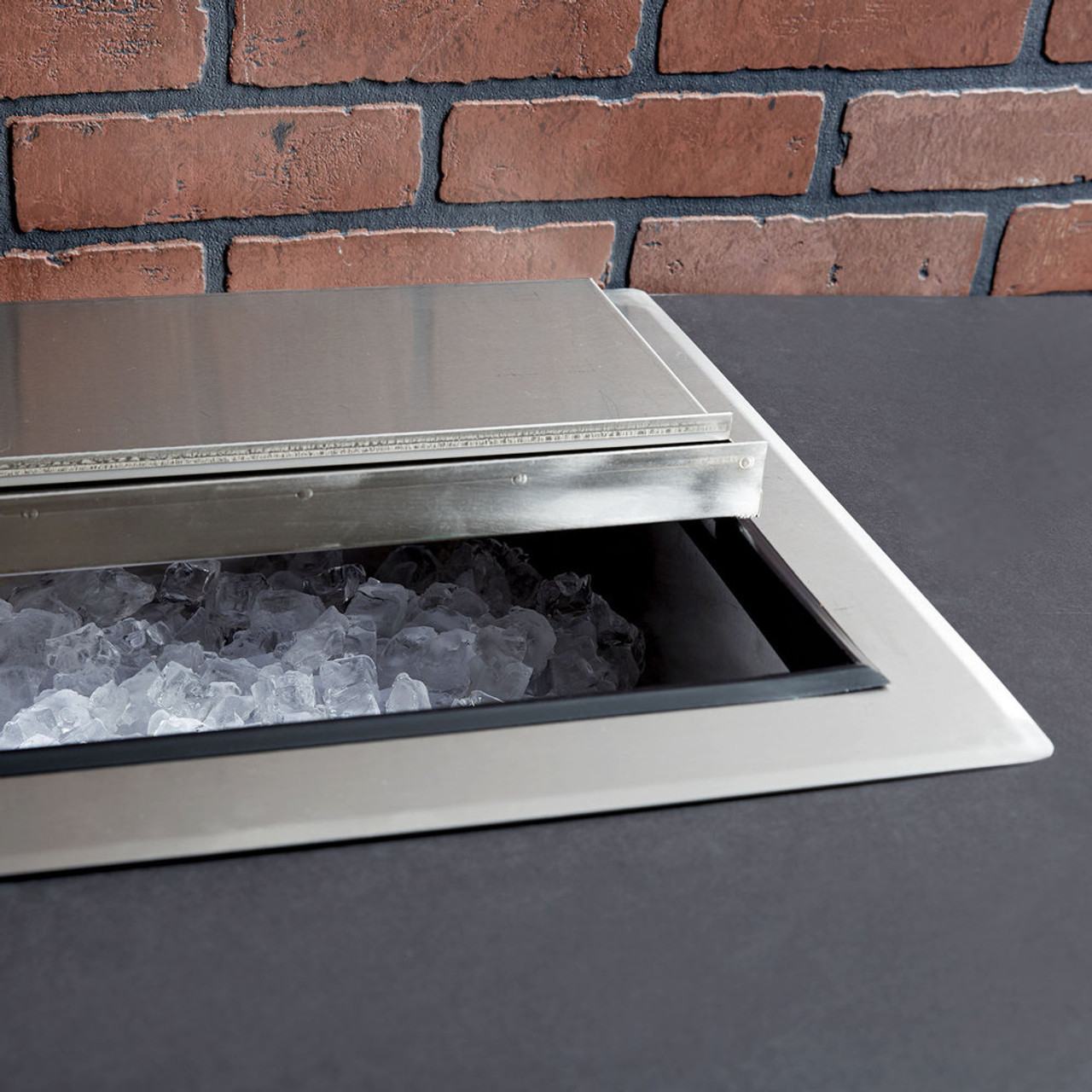 Drop-In Ice Bin-18" x 24" Stainless Steel 