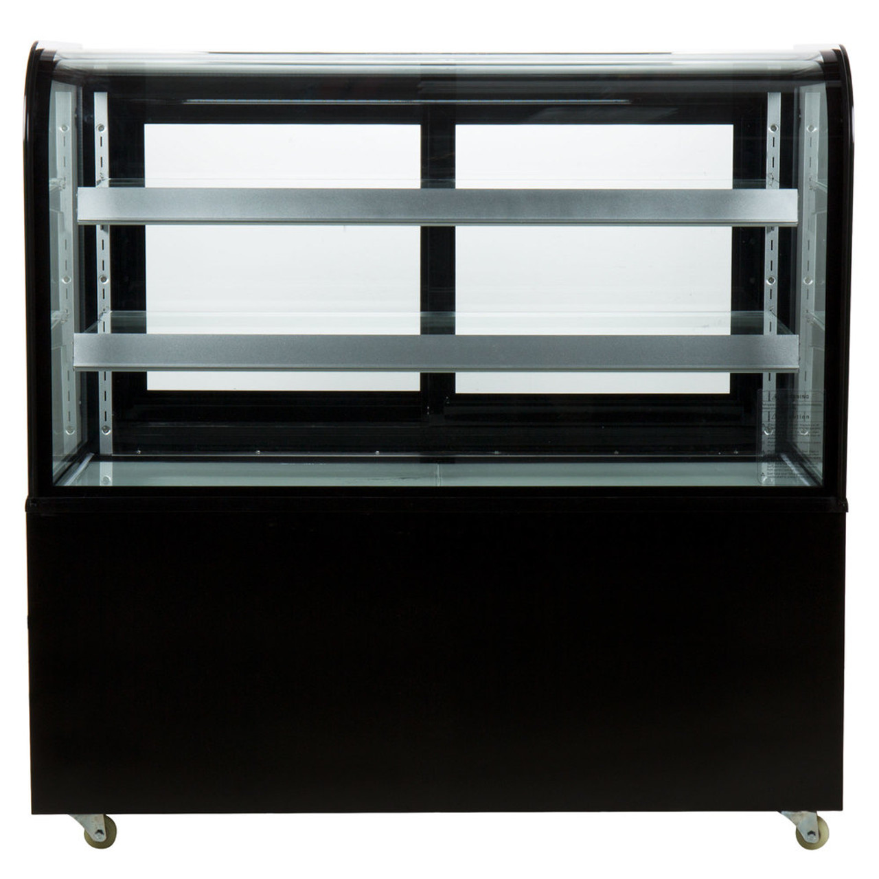 Black Refrigerated Bakery Display Case-60" Curved Glass 