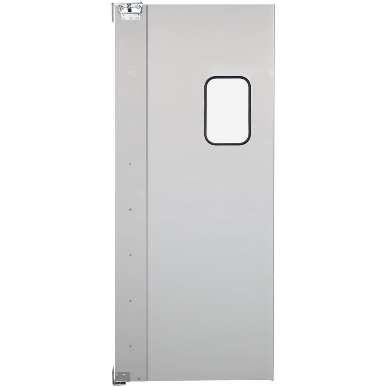 Aluminum Swinging Traffic Door with 9" x 14" Window - 36" x 84" Door Opening- Single 