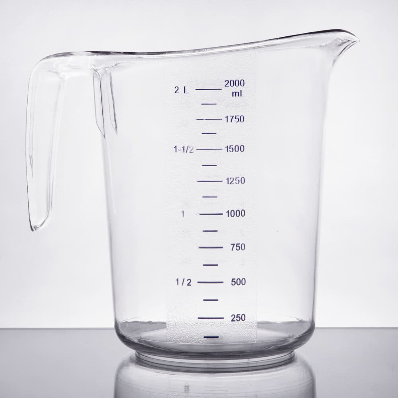 Plastic Measuring Cup with Gradations-2 Qt. Clear 