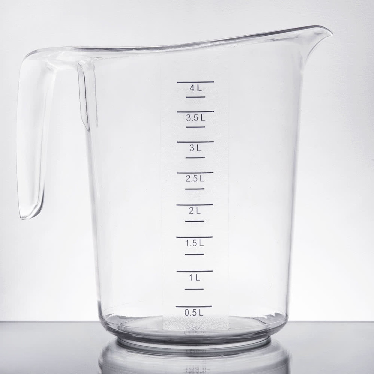 Measuring Cup with Gradations- 4 Qt. Clear Plastic 
