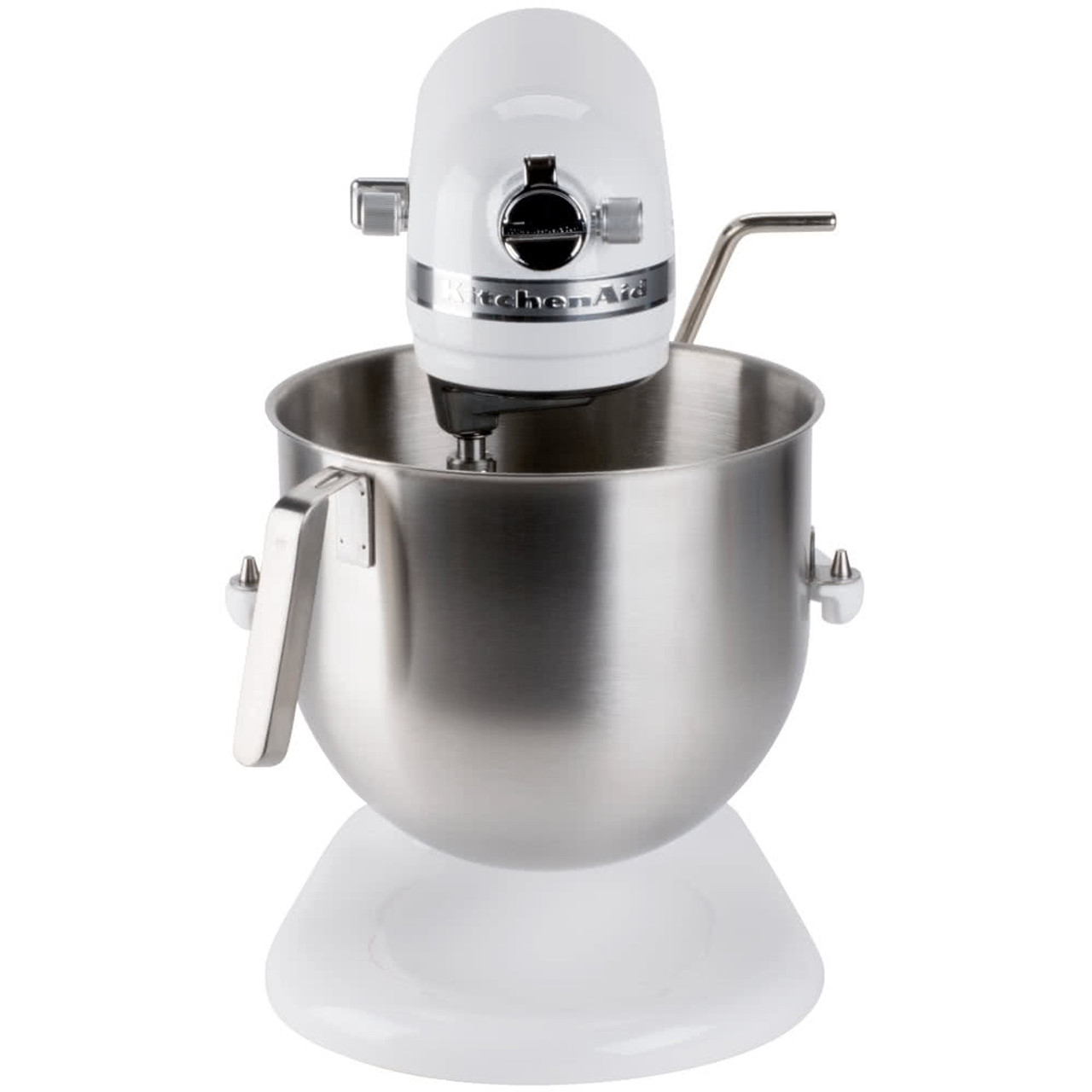 White NSF 8 Qt. Bowl Lift Commercial Countertop Mixer - 120V, 1 3/10 hp-KitchenAid KSM8990WH 