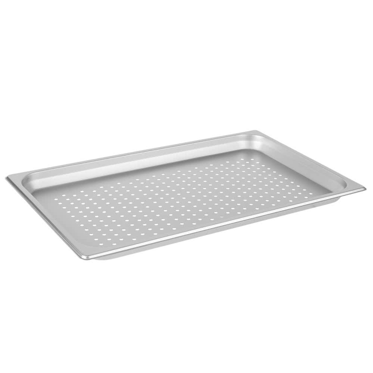 Standard Weight Anti-Jam Perforated Stainless Steel Steam Table / Hotel Pan - 1 1/4" Deep-Full Size 