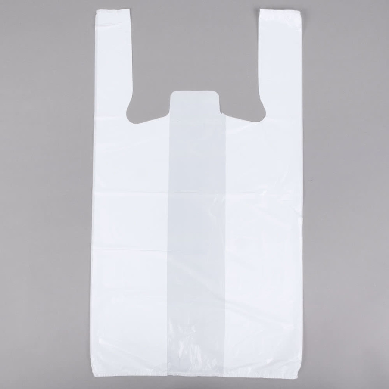 Heavy-Duty Large T-Shirt Bag - 500/Case-13" x 10" x 23" .748 Mil White 