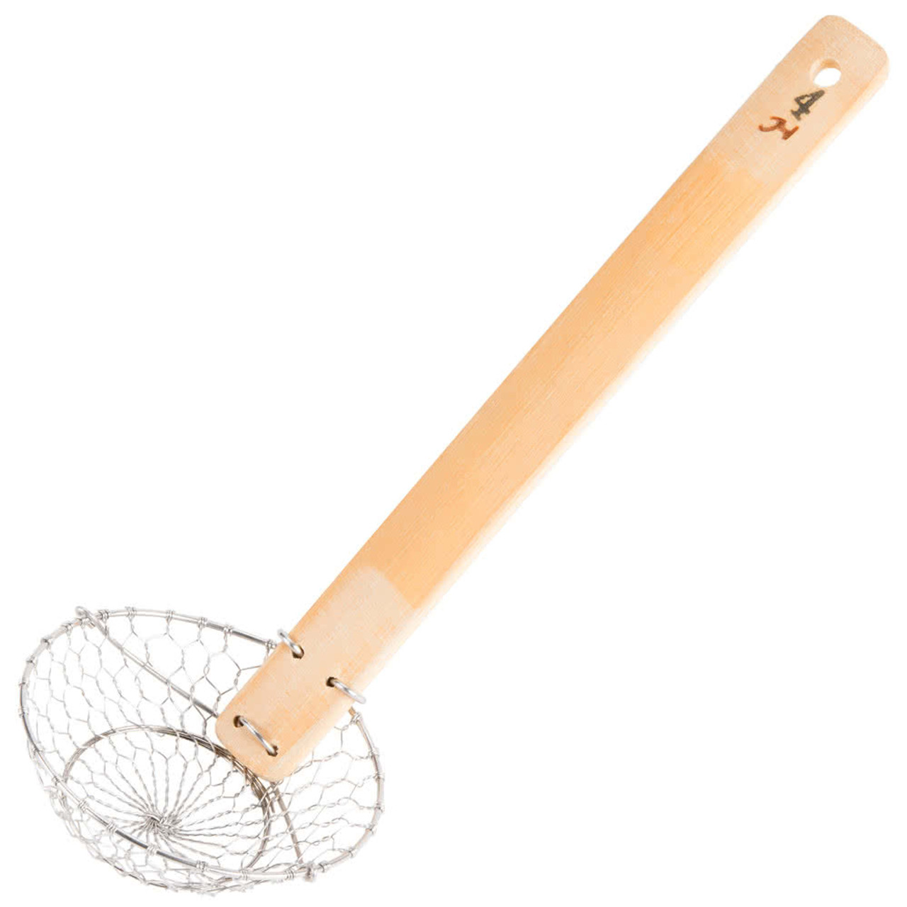 Bamboo-Handled Coarse Skimmer-4" Round 